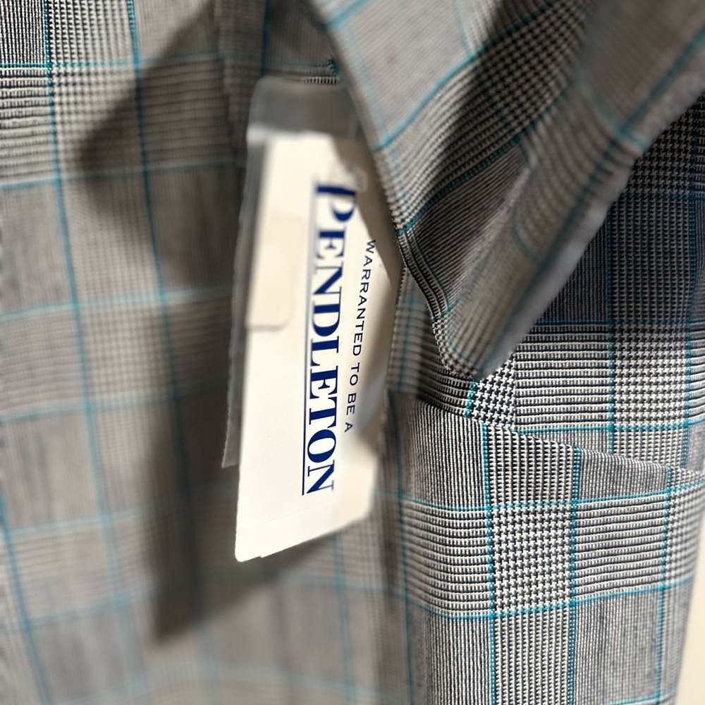 Pendleton Women's Gray Plaid Two Button Blazer 16… - image 10